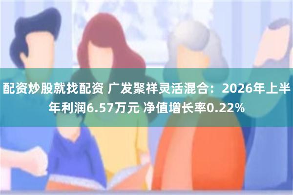 配资炒股就找配资 广发聚祥灵活混合：2026年上半年利润6.57万元 净值增长率0.22%
